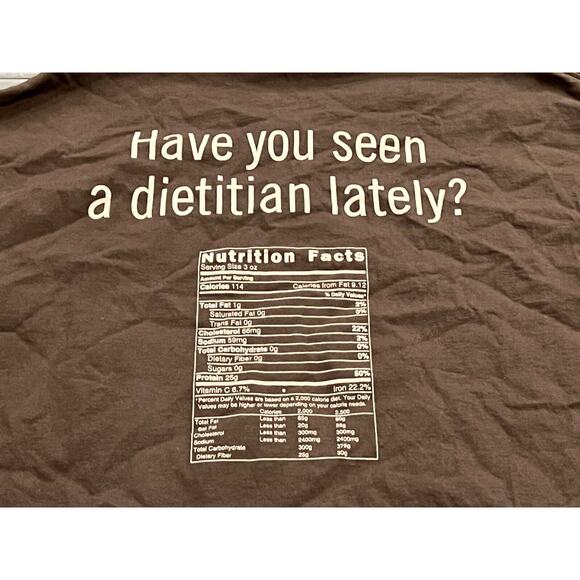 Hanes Mens Brown got moose? Have You Seen A Dietitian Lately? T-shirt Size XL - Picture 4 of 8